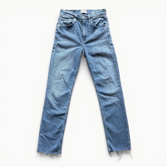Citizens Of Humanity Denim - Citizens of Humanity Isola Crop Straight Leg Jeans Raw Hem - 24